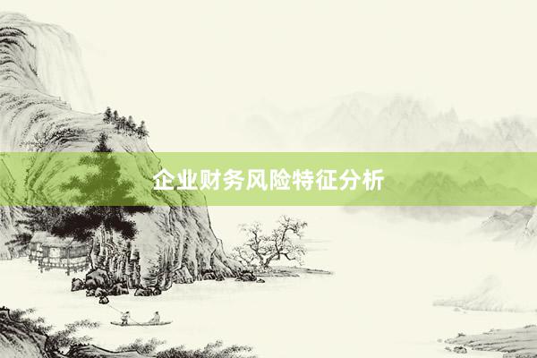 企业财务风险特征分析